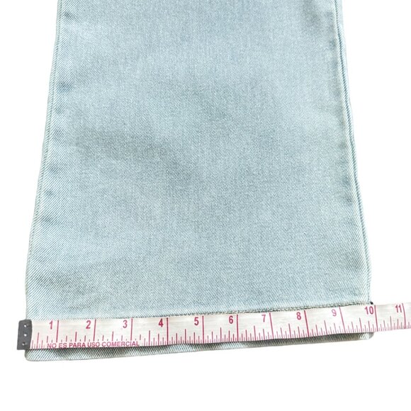 Juicy Couture Womens Wide Leg Cargo Jeans Light blue Denim Size 29 highwaist new - Picture 10 of 13